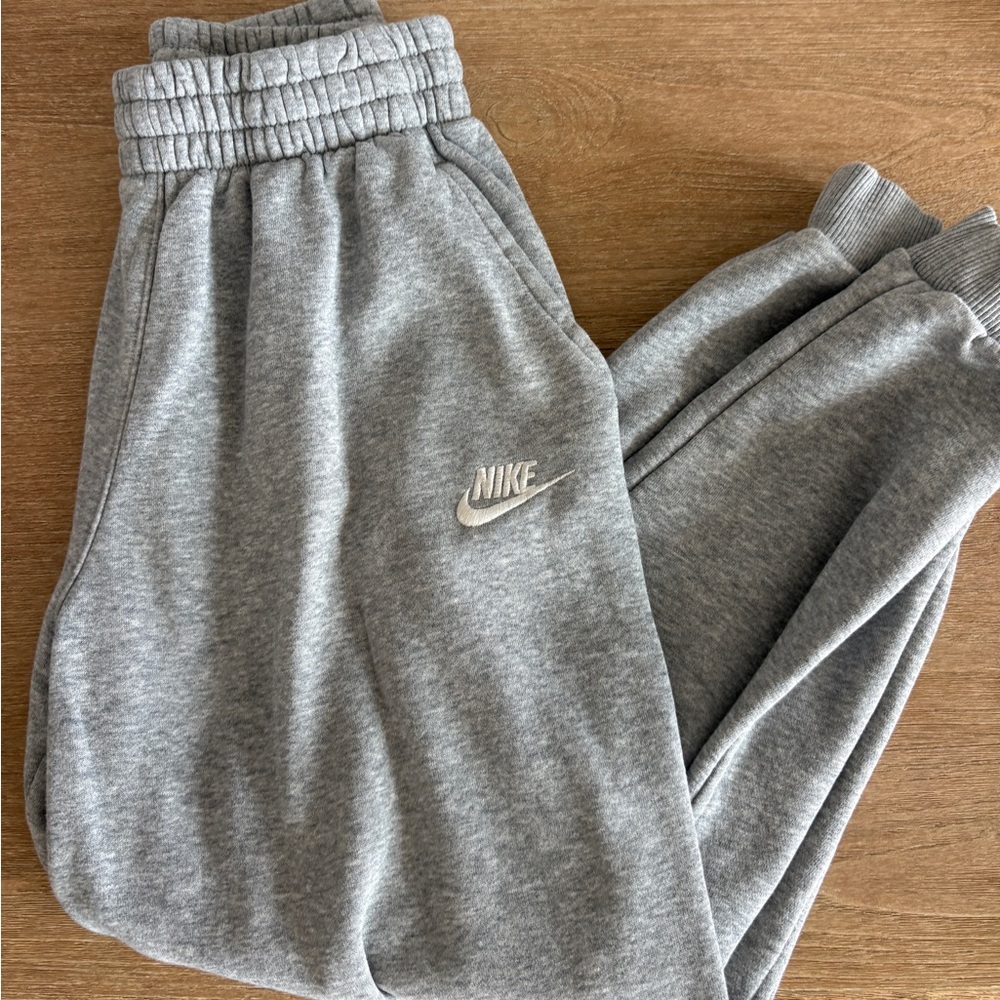 Nike Kids Heather Gray Sweat Joggers (Size L)